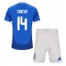 Maillot de foot Italie Federico Chiesa #14 Domicile vêtements enfant Europe 2024 Manches Courtes (+ pantalon court)